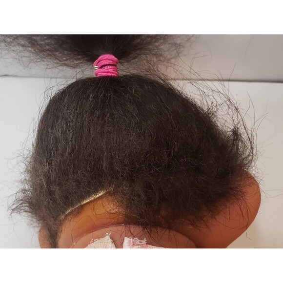 Dam Troll Little Bo Peep Doll Pink White Polka Dot Dress Brown Hair Norfin Tag - Picture 10 of 14